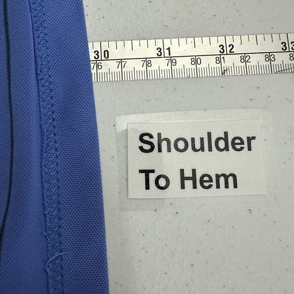 Peter Millar‎ Summer Comfort Mens Golf Polo Size L Blue Striped Performance - Picture 8 of 9